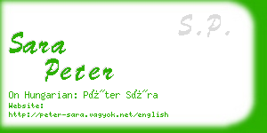 sara peter business card